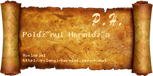 Polányi Hermiás névjegykártya